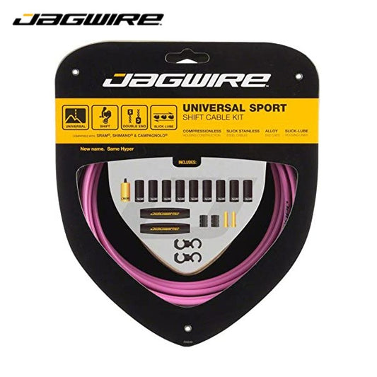 Jagwire Sport Shift Cable Kit Set for Road / MTB / SRAM / Shimano - Pink (UCK 224)