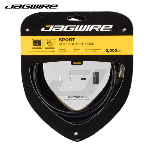 Jagwire Sport DOT Mineral Oil 2M Hydraulic Hose Single-Brake Hose Kit - Black