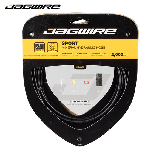 Jagwire Sport Mineral Oil 2M Hydraulic Hose Single-Brake Hose Kit - Black