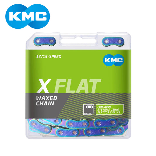 KMC X Flat 12/13-Speed Flattop Waxed Bike Chain 126 Links - Aurora