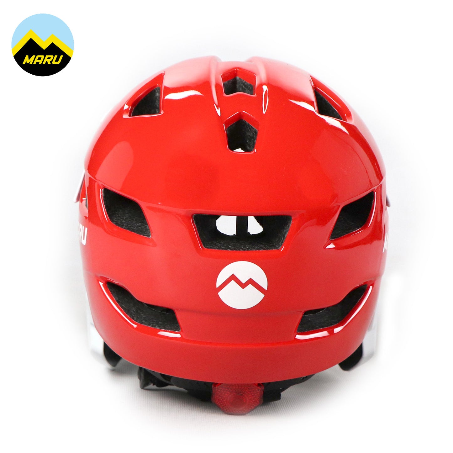 Maru Lightweight PC Kids Full Helmet (Free Size) - Red/White