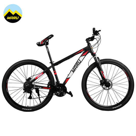 Maru KAZE AL6061 Alloy MTB Bike 29er, 24-Speed - Black/Red