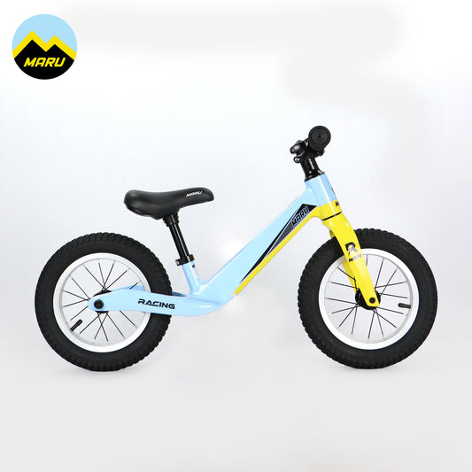 Maru MR-4 Push Bike, 12" Magnesium Alloy Frame w/ Free Stand - Blue/Yellow