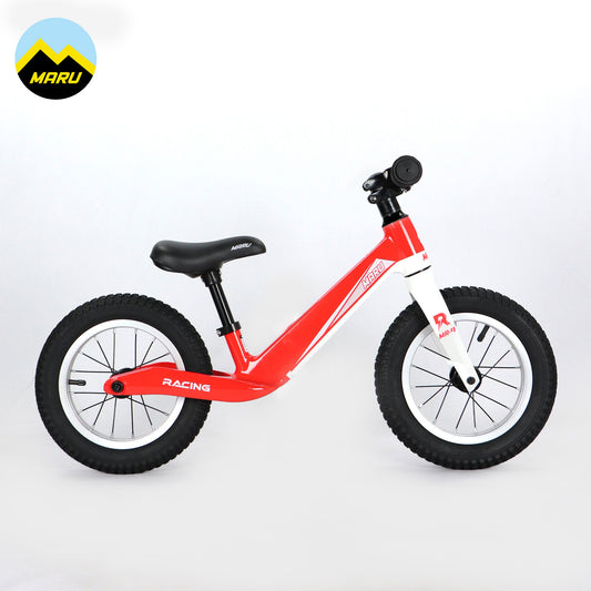 Maru MR-4 Push Bike, 12" Magnesium Alloy Frame w/ Free Stand - Red/White