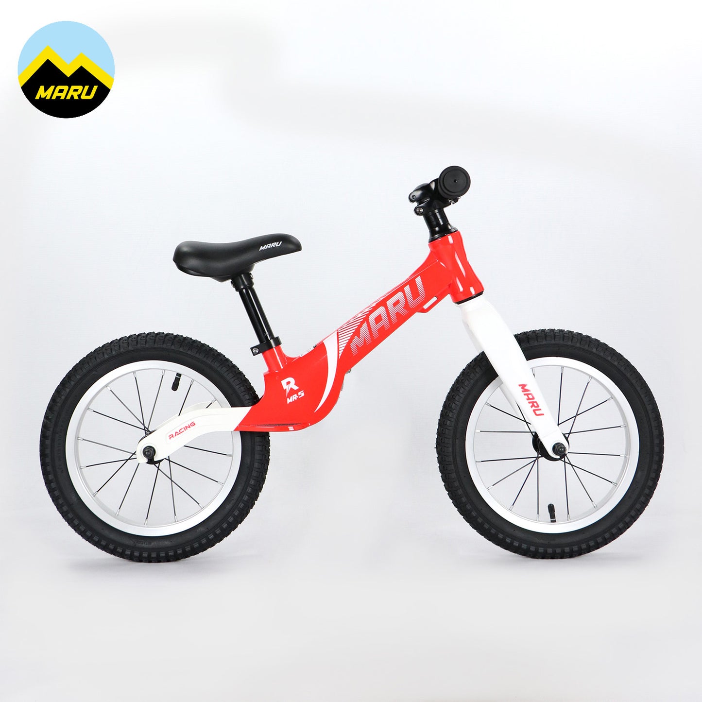 Maru MR-5 Push Bike, 14" Magnesium Alloy Frame w/ Free Stand - Red/White