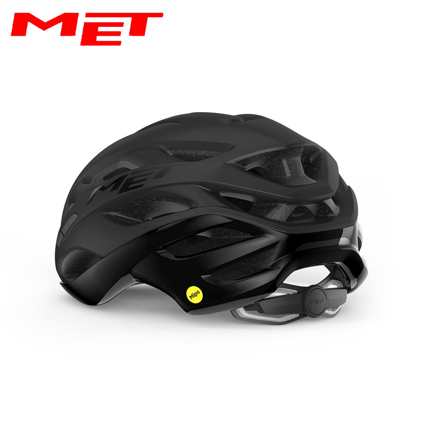 MET Estro MIPS Road, Cyclocross, Gravel Bike Helmet - Black | Matte Glossy