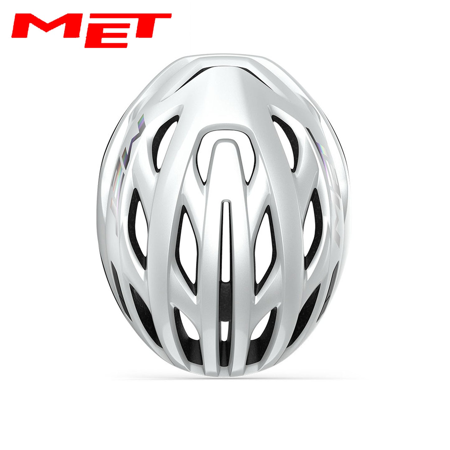 MET Estro MIPS Road, Cyclocross, Gravel Bike Helmet - White Holographic | Matte Glossy