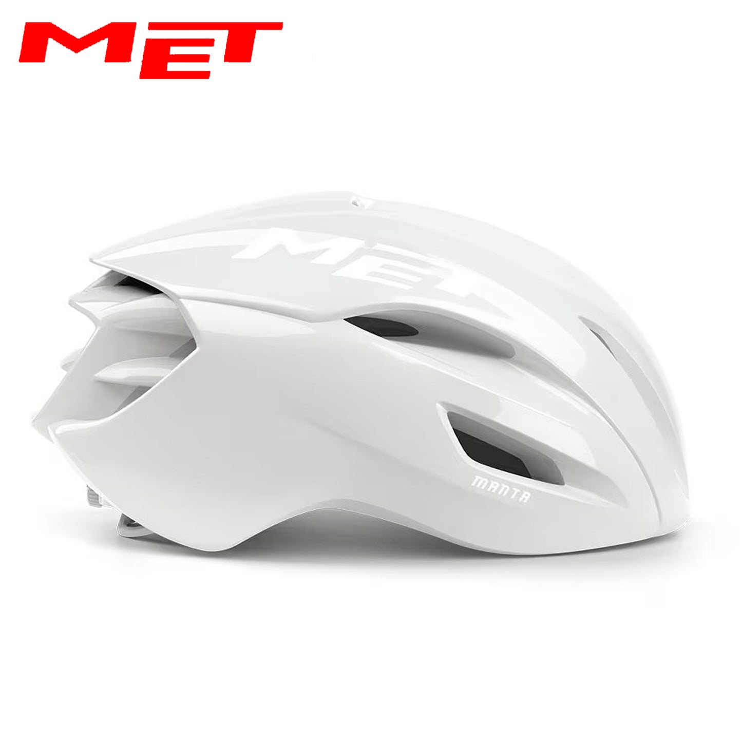MET Manta Absolute White Ltd. Ed. MIPS Road Bike Helmet - Absolute White | Glossy