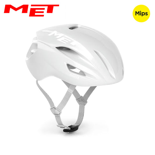 MET Manta Absolute White Ltd. Ed. MIPS Road Bike Helmet - Absolute White | Glossy