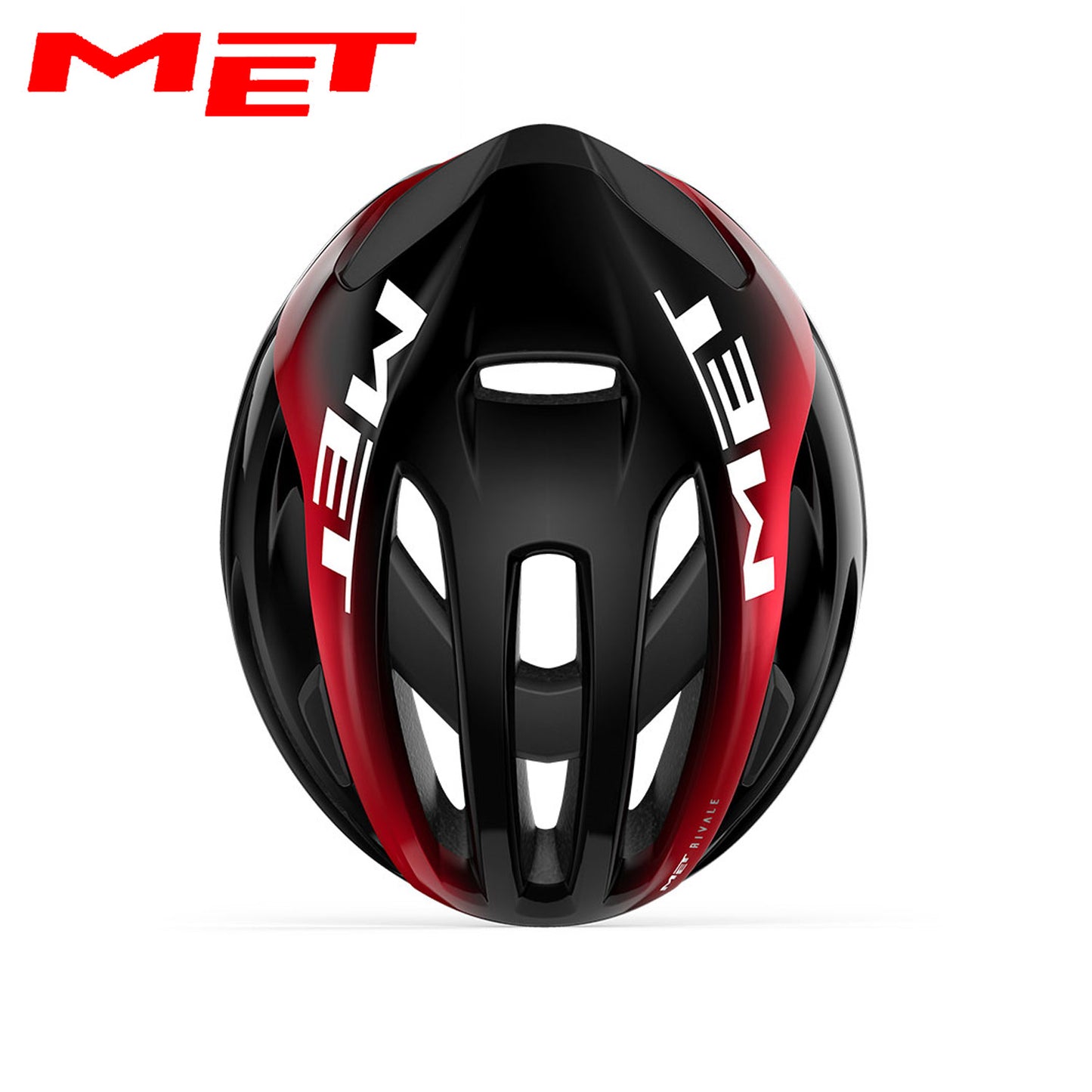 MET Rivale MIPS Road Bike Helmet - Black Red Metallic | Glossy