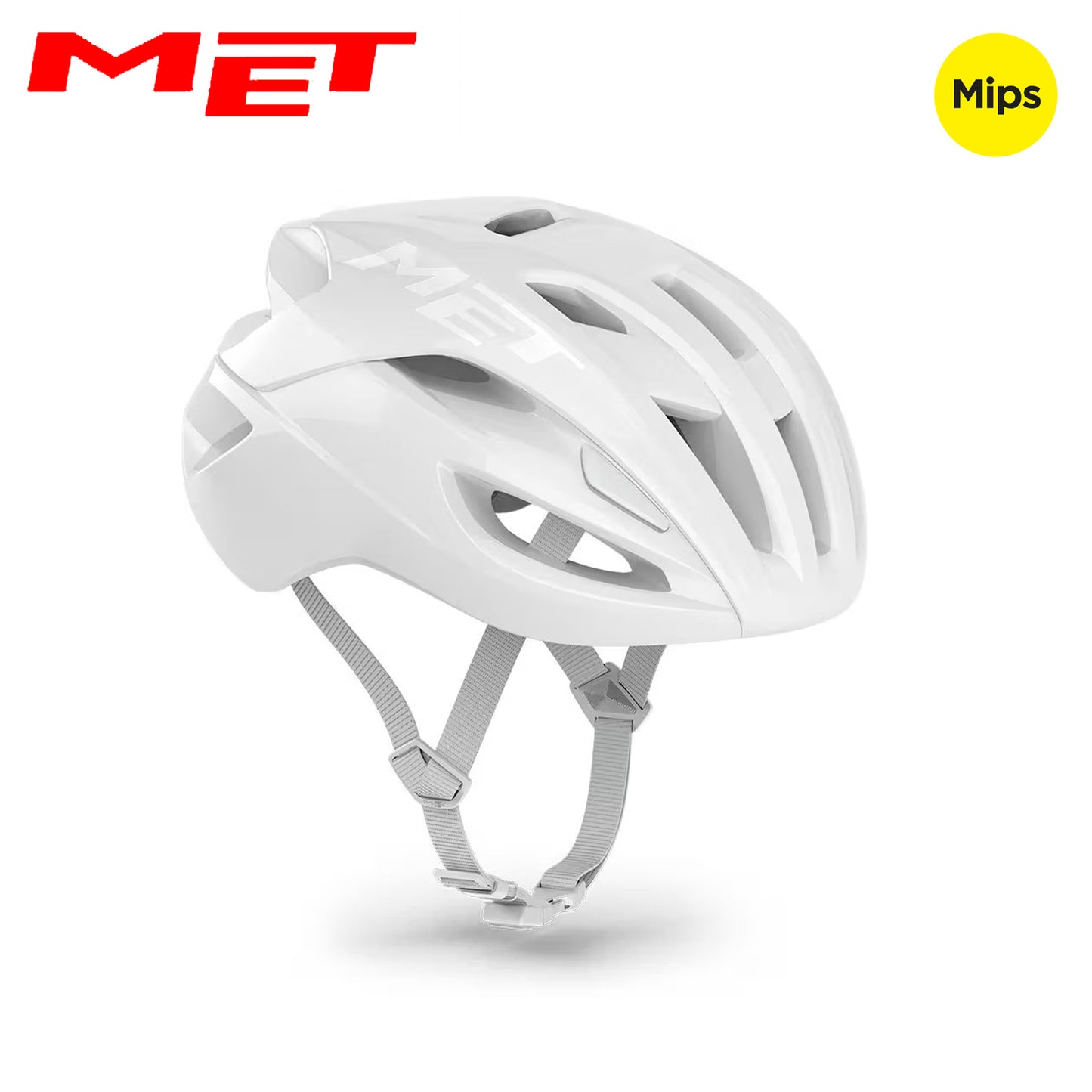 MET Rivale Absolute White Ltd. Ed. MIPS Road Bike Helmet - Absolute White | Glossy