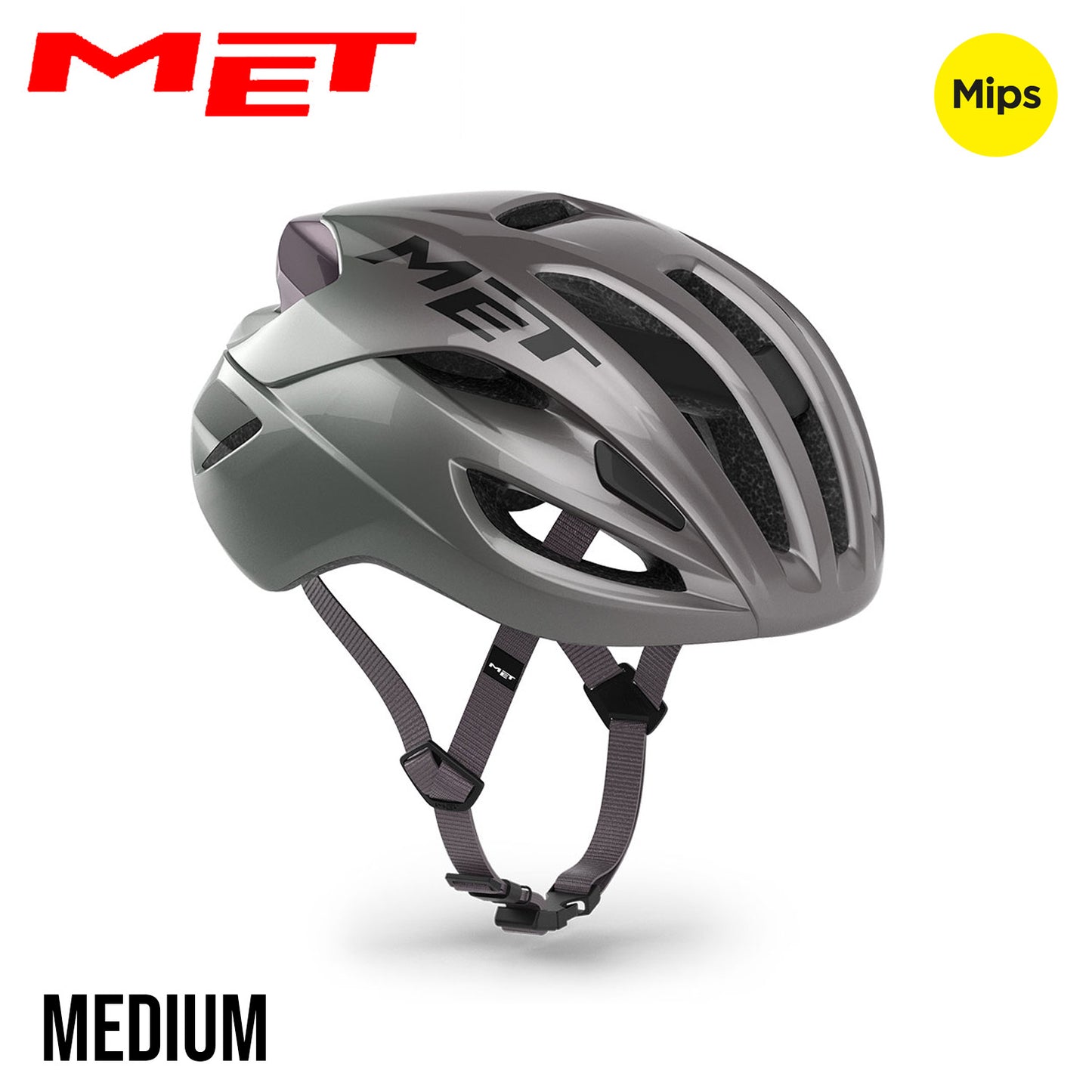 MET Rivale MIPS Road Bike Helmet - Opal Gray | Glossy