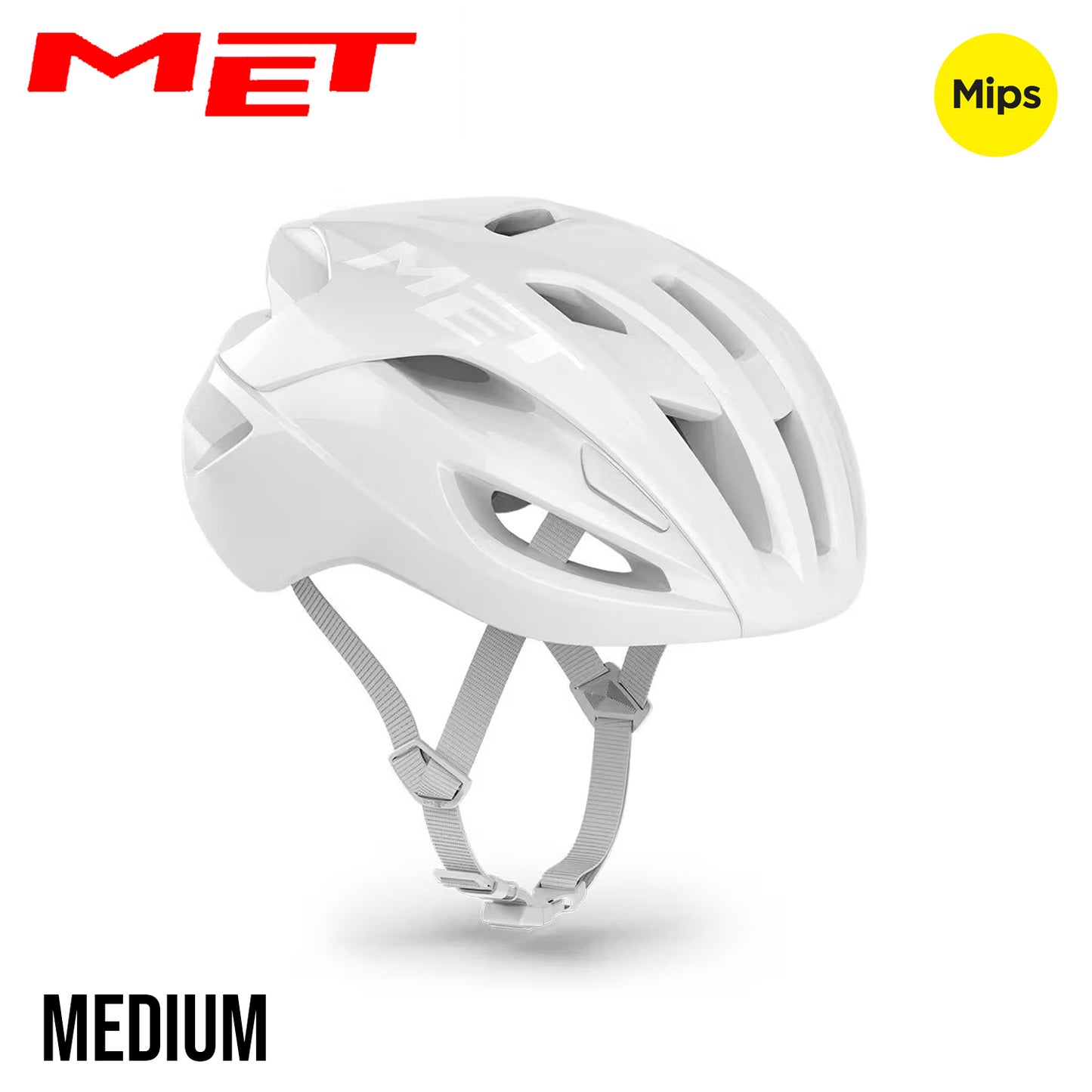 MET Rivale Absolute White Ltd. Ed. MIPS Road Bike Helmet - Absolute White | Glossy