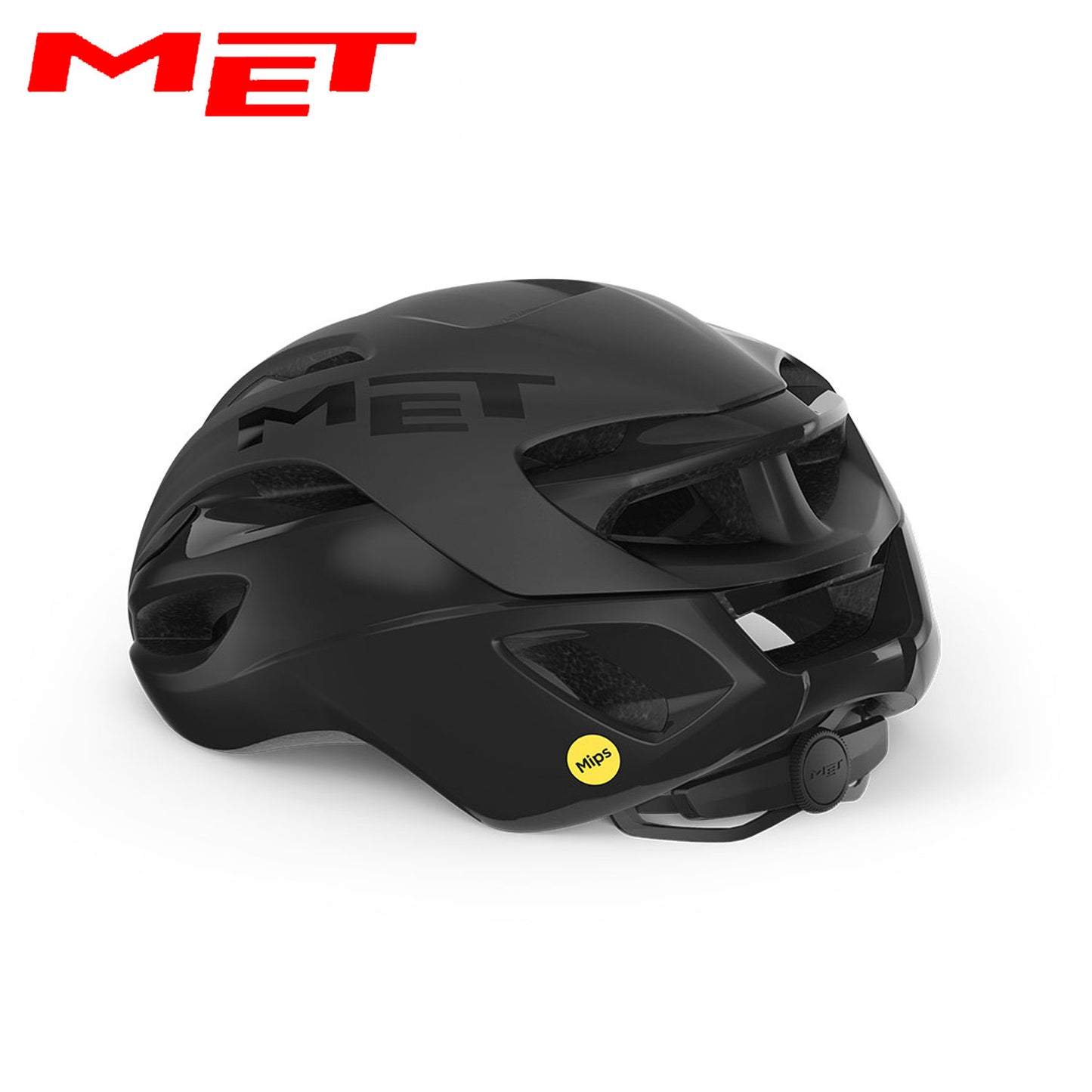 MET Rivale MIPS Road Bike Helmet - Black | Matte Glossy