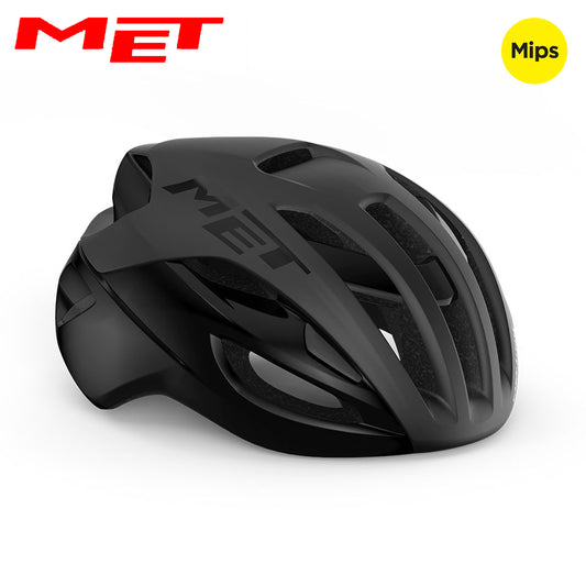 MET Rivale MIPS Road Bike Helmet - Black | Matte Glossy