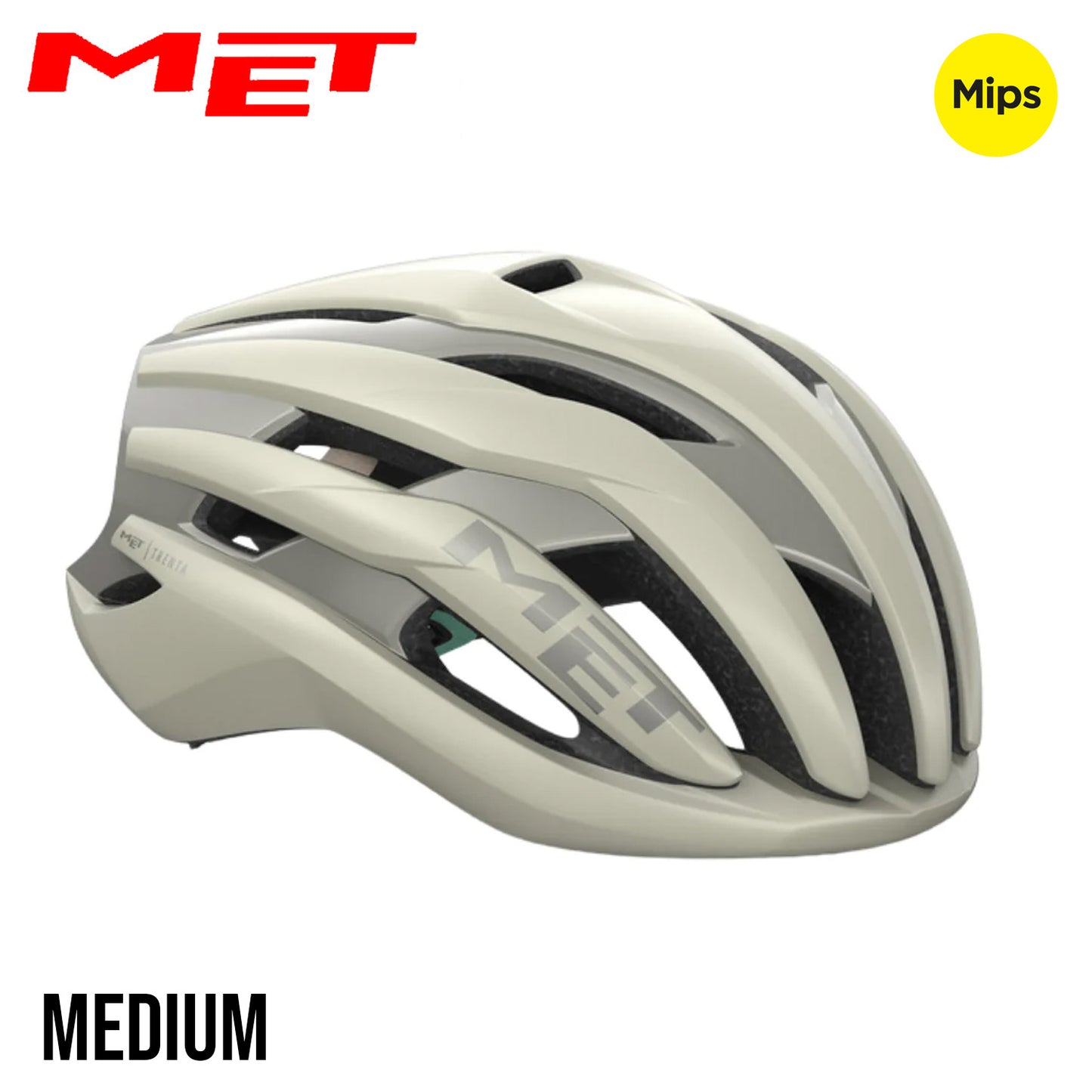 MET Trenta MIPS Road Bike Helmet - Greige | Matte Glossy