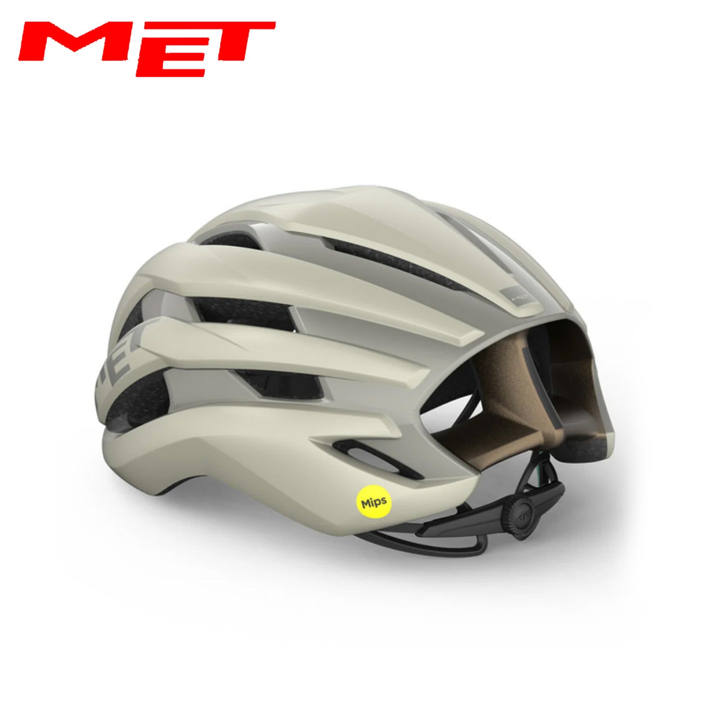 MET Trenta MIPS Road Bike Helmet - Greige | Matte Glossy