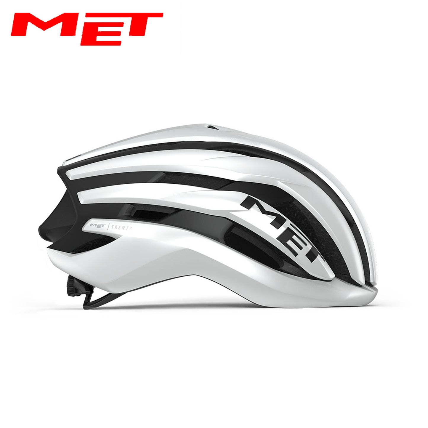 MET Trenta MIPS Road Bike Helmet - White Black | Matte Glossy