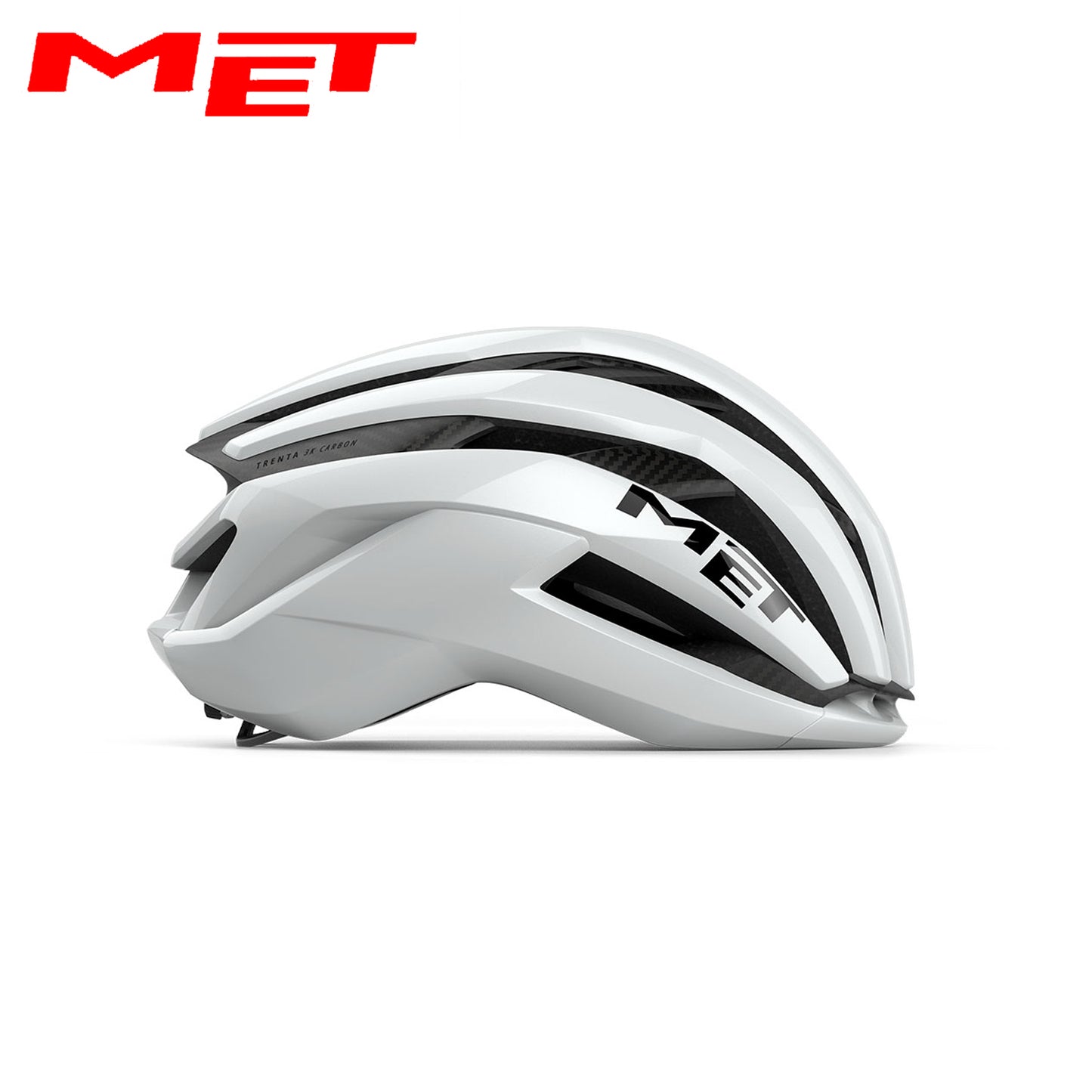 MET Trenta 3K Carbon MIPS Road, Gravel, Cross Country Bike Helmet - White | Glossy