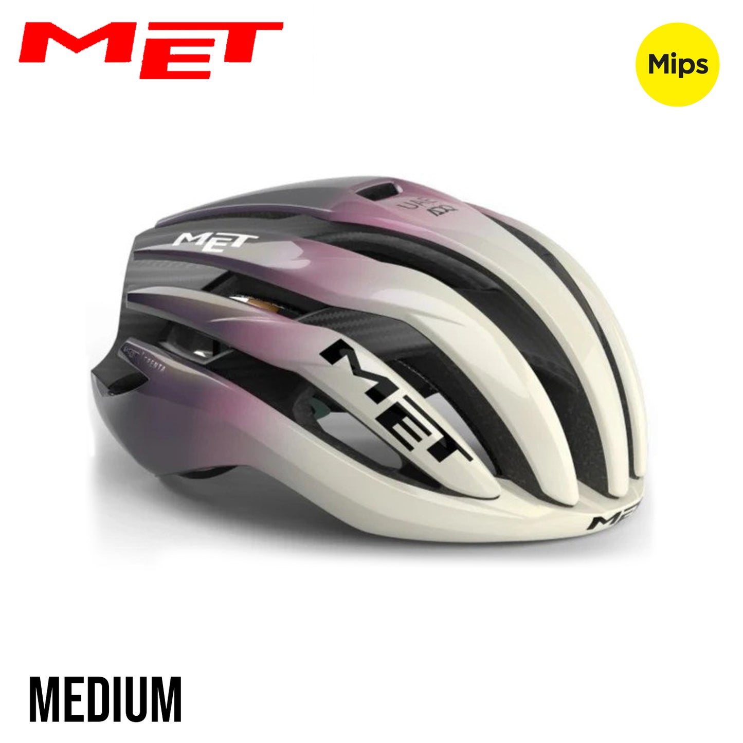 MET Trenta 3K Carbon MIPS Road, Gravel, Cross Country Bike Helmet - UAE | Team ADQ 2025