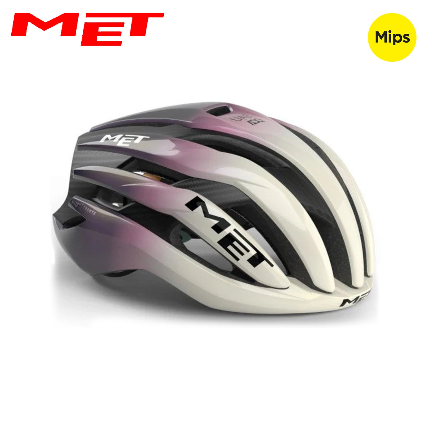 MET Trenta 3K Carbon MIPS Road, Gravel, Cross Country Bike Helmet - UAE | Team ADQ 2025