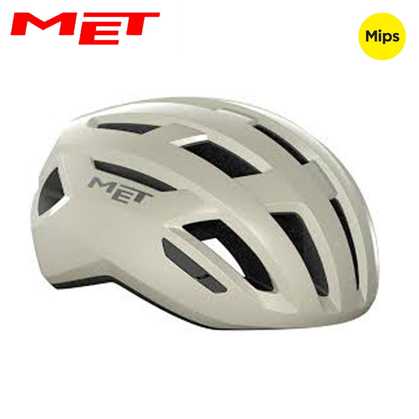 MET Vinci MIPS Road Essential Bike Helmet - Greige | Glossy