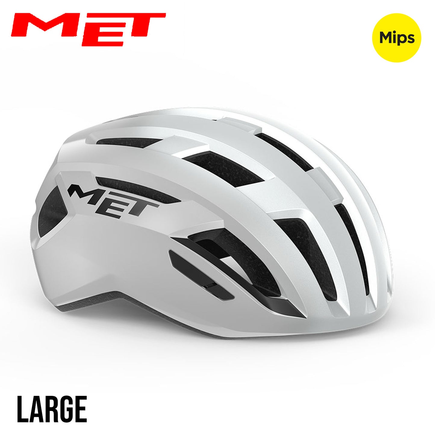 MET Vinci MIPS Road Essential Bike Helmet - White | Glossy