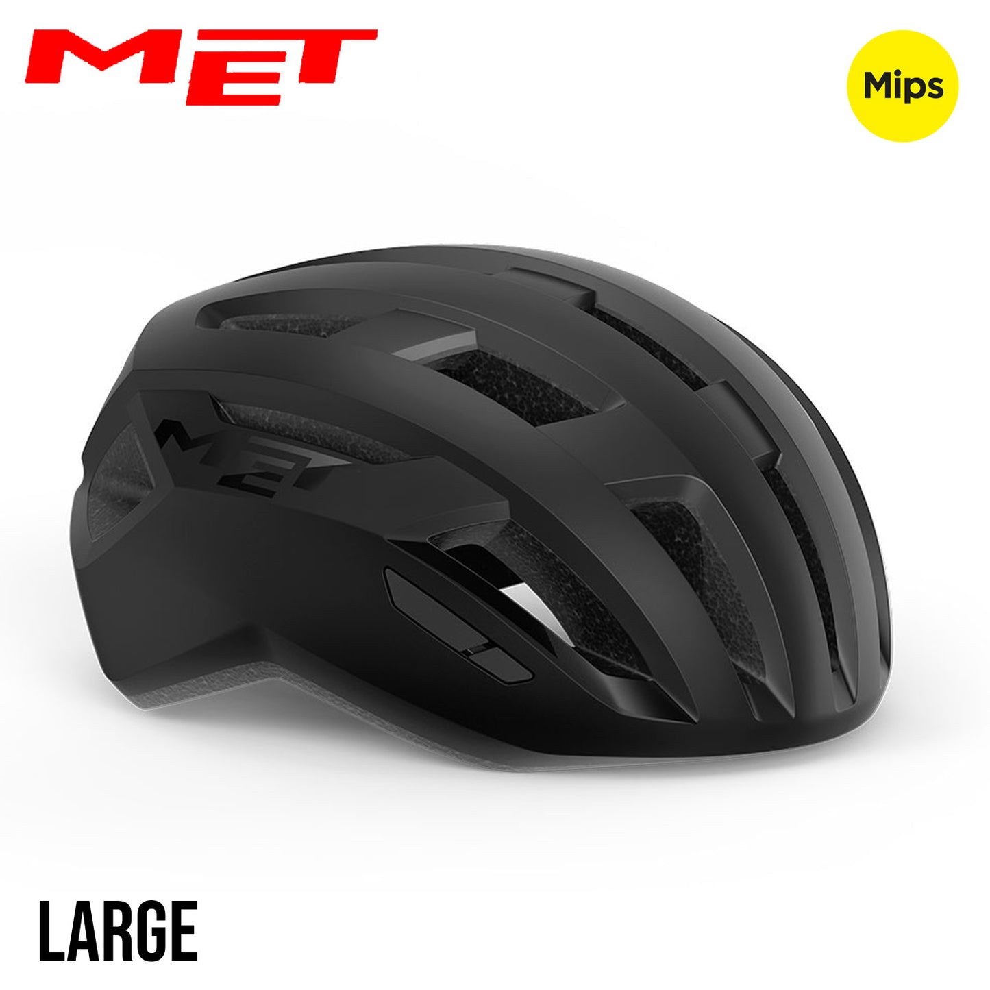 MET Vinci MIPS Road Essential Bike Helmet - Black | Matte