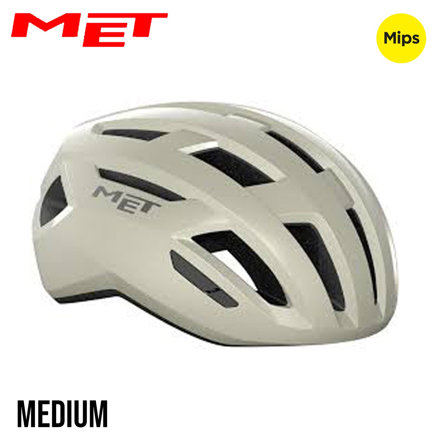 MET Vinci MIPS Road Essential Bike Helmet - Greige | Glossy