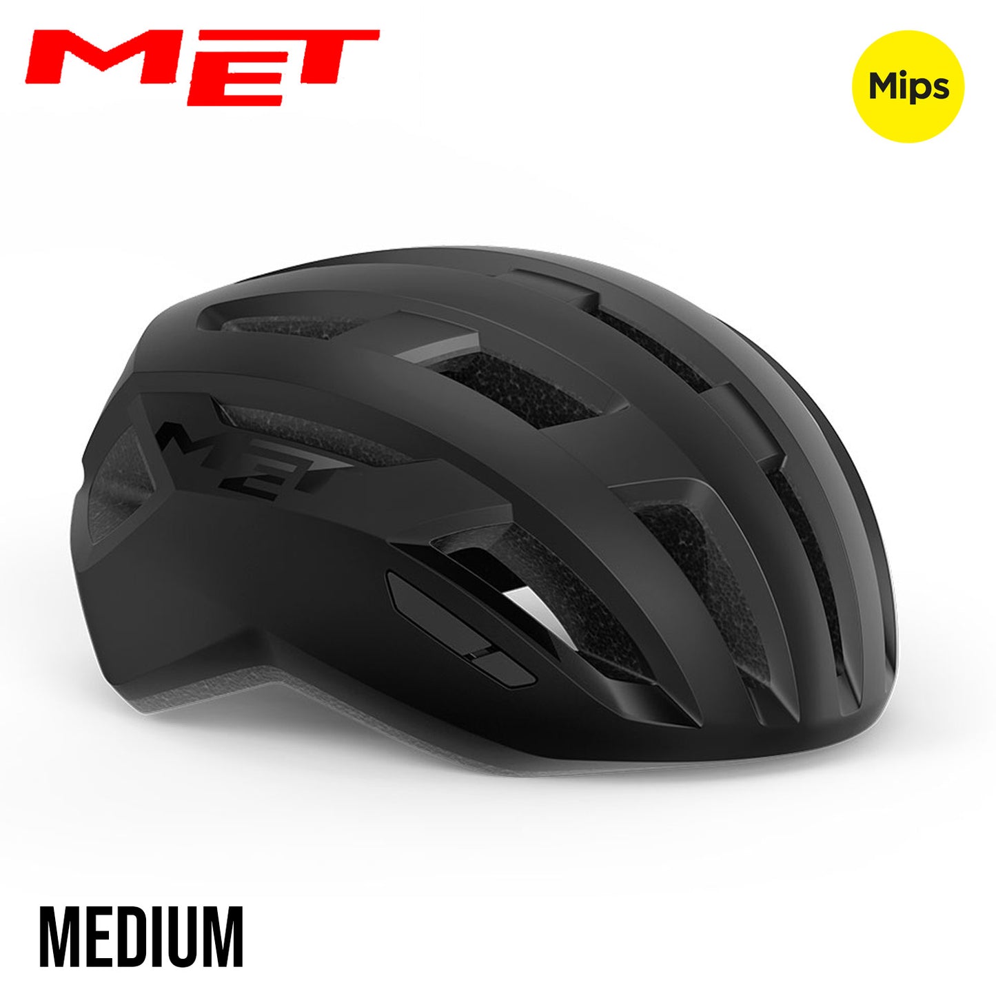 MET Vinci MIPS Road Essential Bike Helmet - Black | Matte