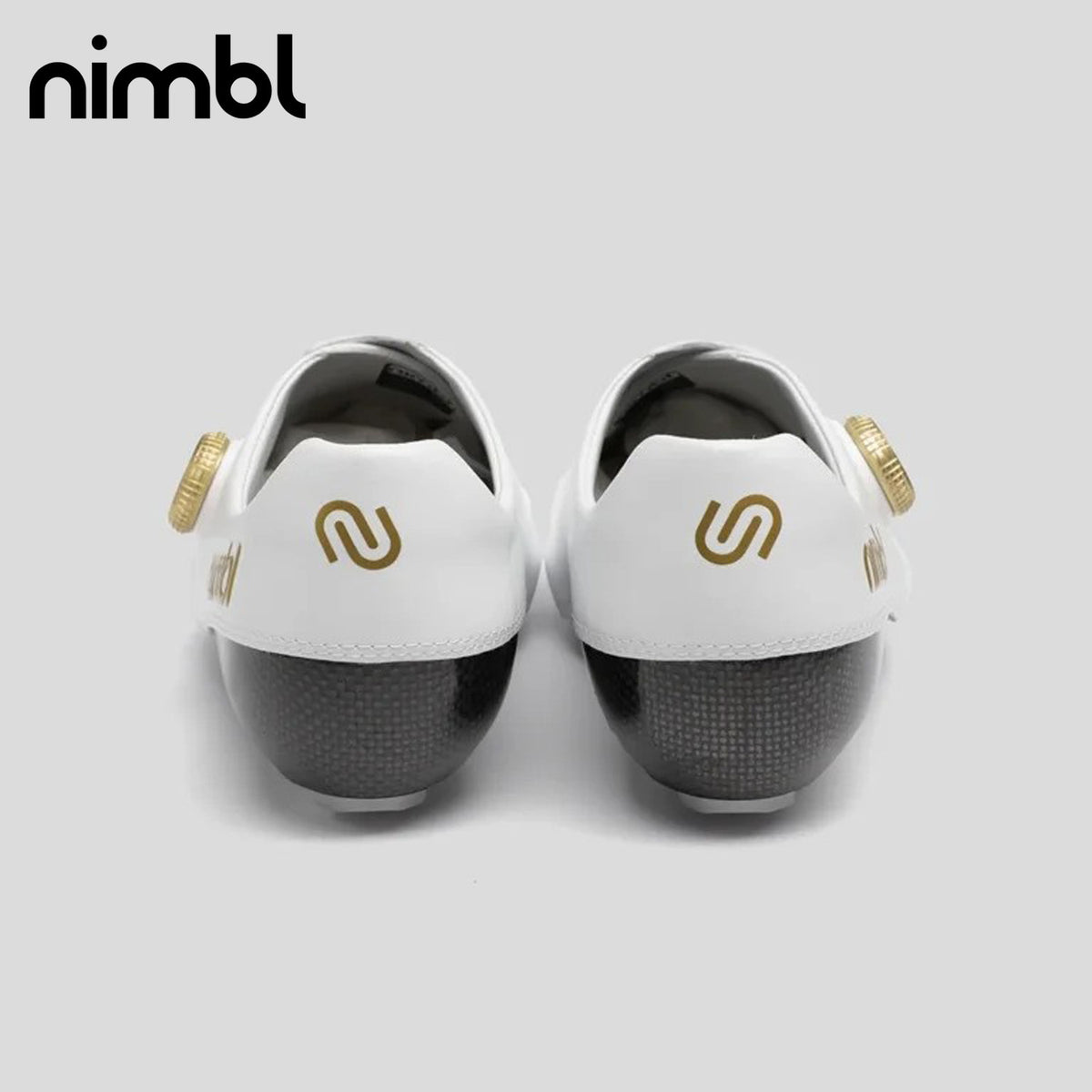 Nimbl Exceed Ultimate Glide Road Monocoque Carbon / BOA Li2 Cycling Shoes - White/Gold