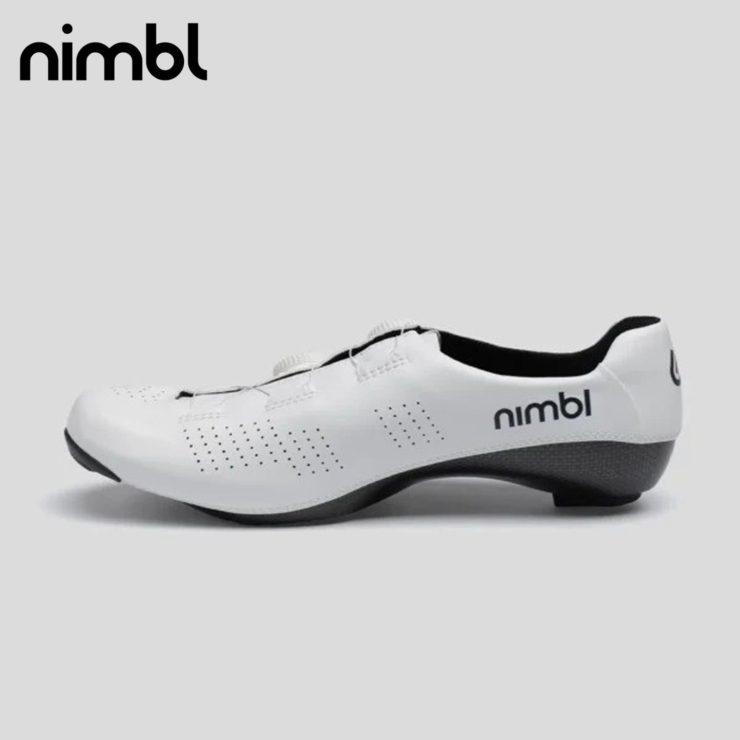 Nimbl Exceed Ultimate Pro Edition Road Monocoque Carbon / BOA Li2 Cycling Shoes - White/Black