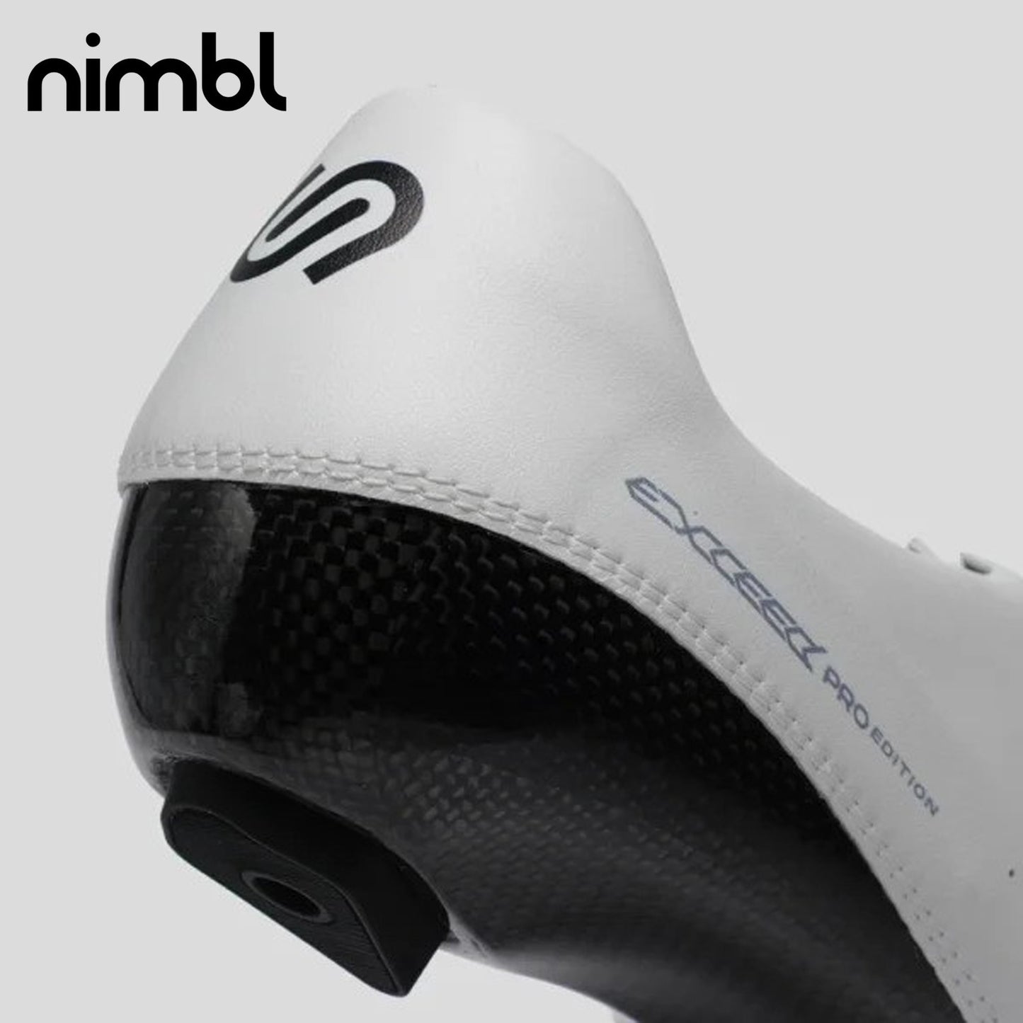 Nimbl Exceed Ultimate Pro Edition Road Monocoque Carbon / BOA Li2 Cycling Shoes - White/Black