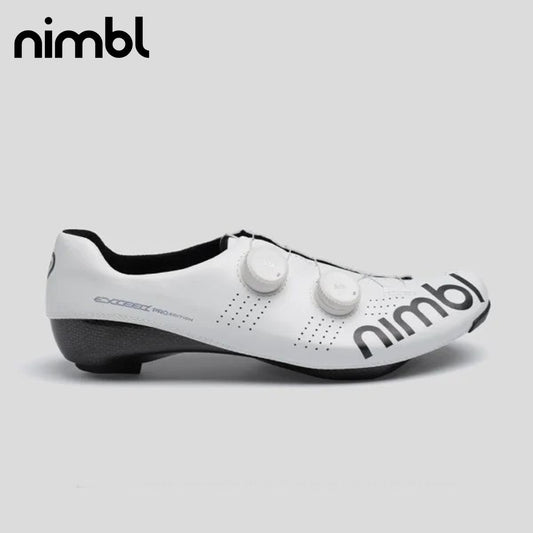 Nimbl Exceed Ultimate Pro Edition Road Monocoque Carbon / BOA Li2 Cycling Shoes - White/Black