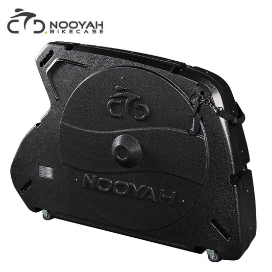 Nooyah BK006 ABS POD Pro Bicycle Travel Hard Case w/ Wheels - Black