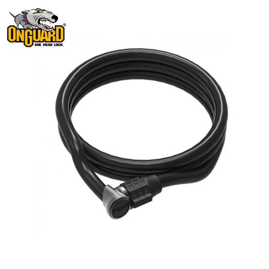 OnGuard Lightweight Series Combo Coil Cable Bike Lock with Combination - Black