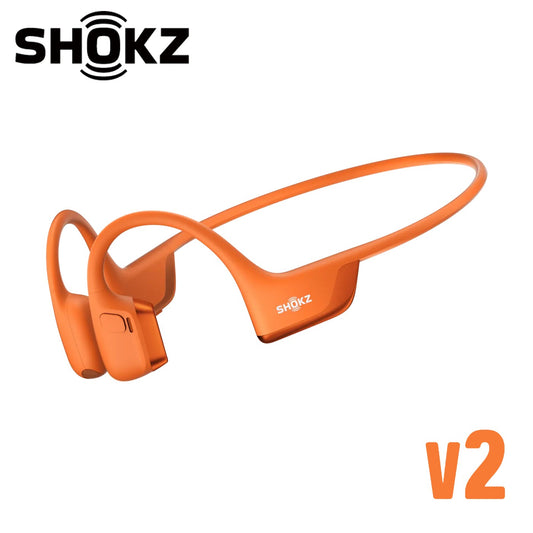 (NEW v2) SHOKZ OpenRun Pro 2 Premium Bone Conduction Open-Ear Sport Headphones - Orange