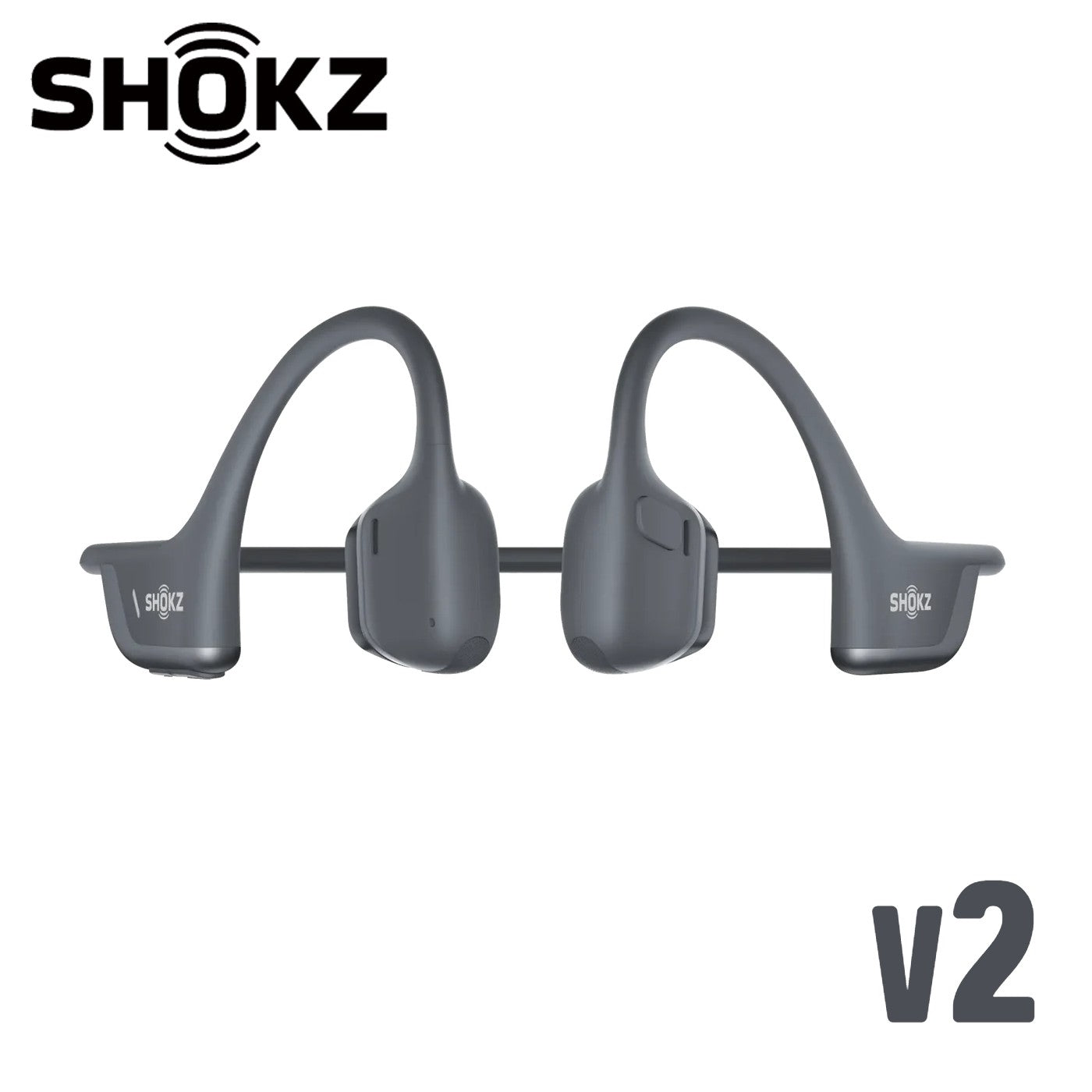 (NEW v2) SHOKZ OpenRun Pro 2 Premium Bone Conduction Open-Ear Sport Headphones - Black