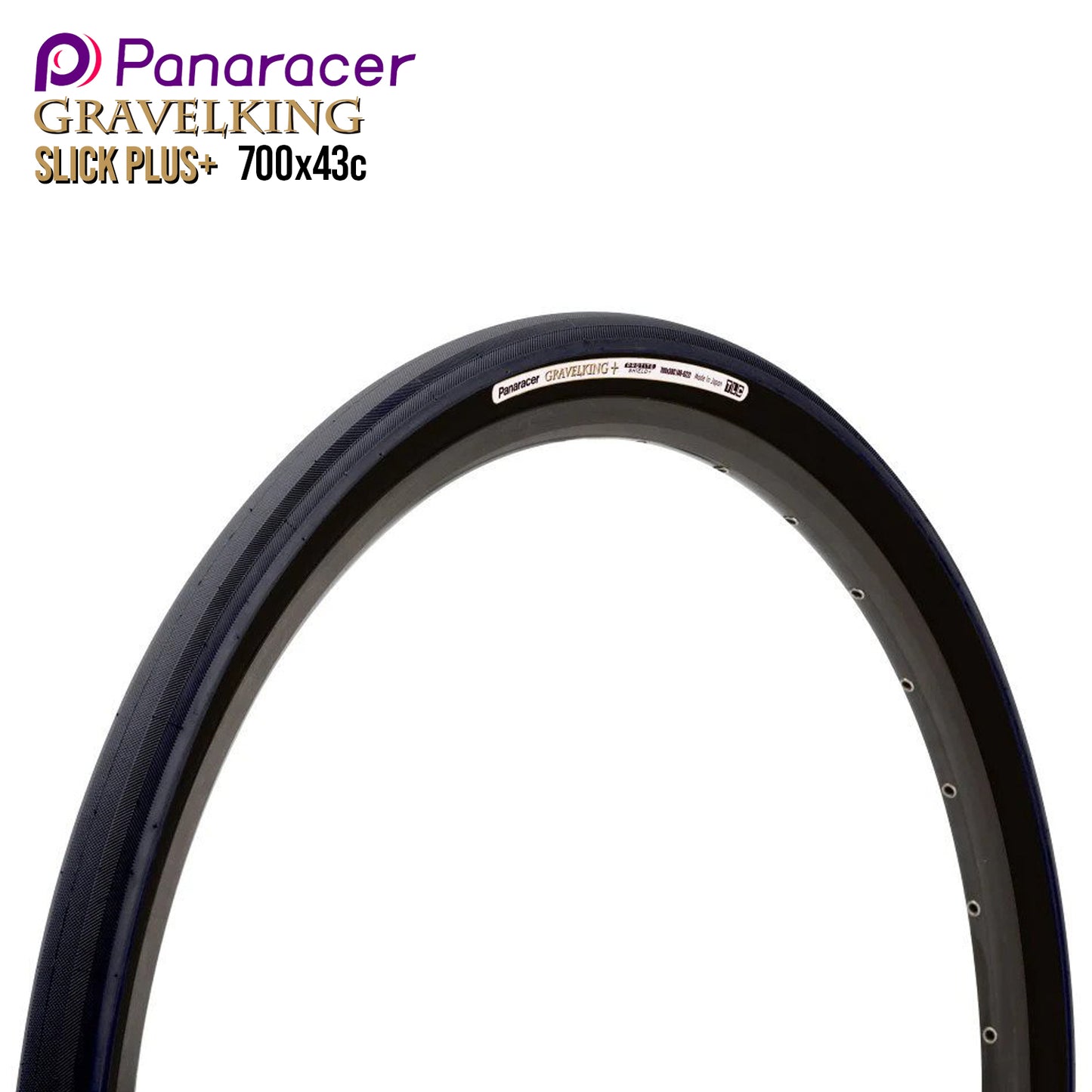 Panaracer GravelKing Slick Plus+ 700c Gravel Tire - Black