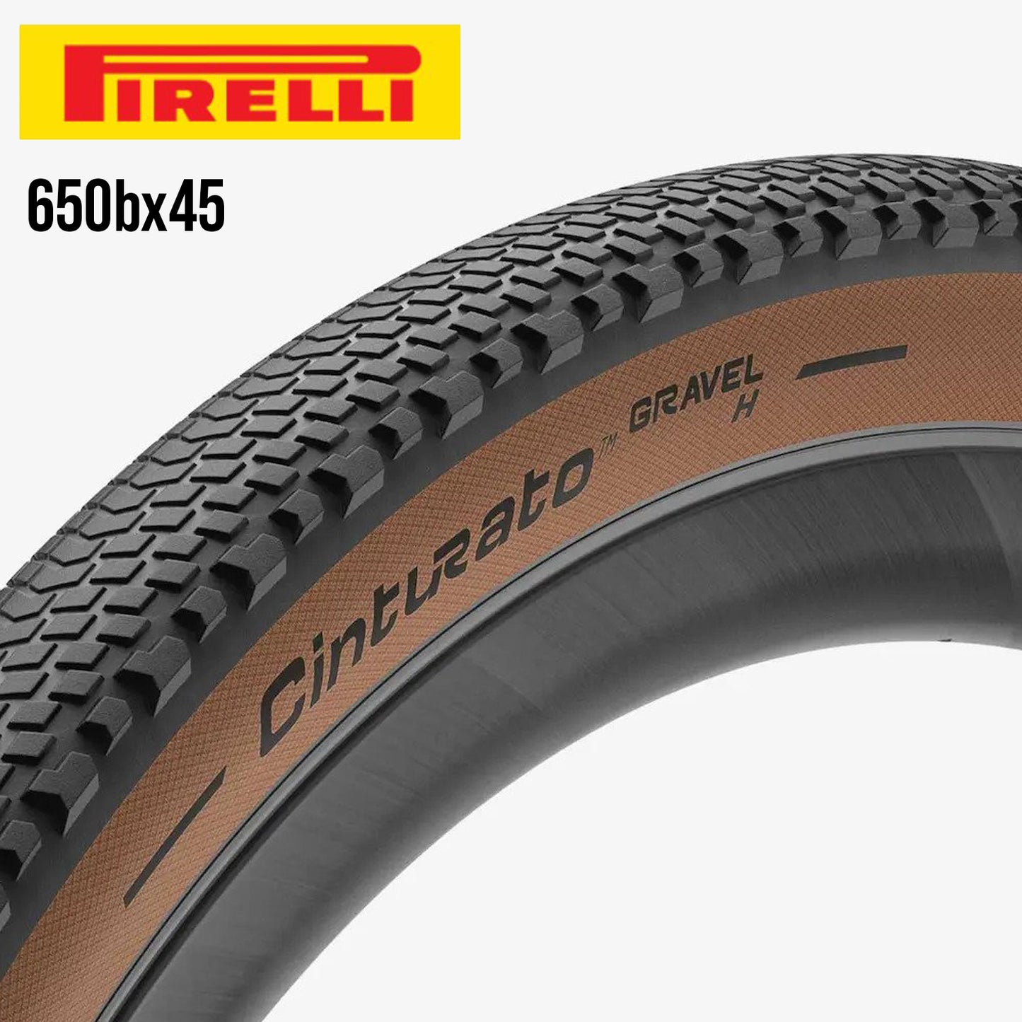 Pirelli Cinturato Gravel H 650b Tubeless Bike Tire SpeedGrip - Tan