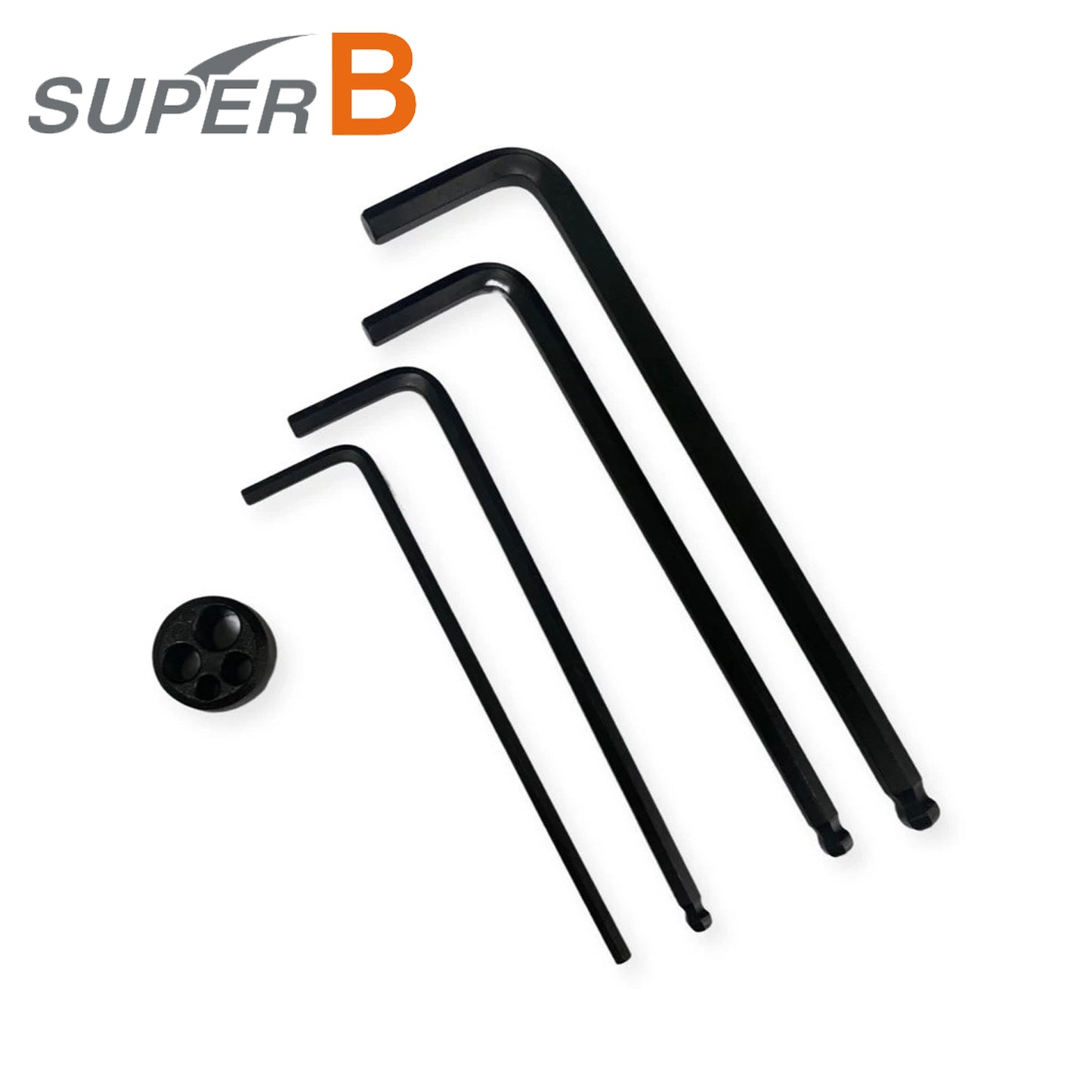 Super B 7775 Hex Wrench Set 4 in 1 (3, 4, 5, 6mm Hex Key Wrench) - Black