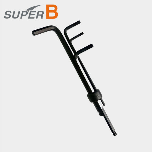 Super B 7775 Hex Wrench Set 4 in 1 (3, 4, 5, 6mm Hex Key Wrench) - Black
