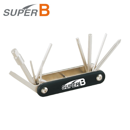 Super B TB-9625 F Pocket Multi Tool 10 in 1 (2, 2.5, 3, 4, 5, 6, 8mm hex / Screw)