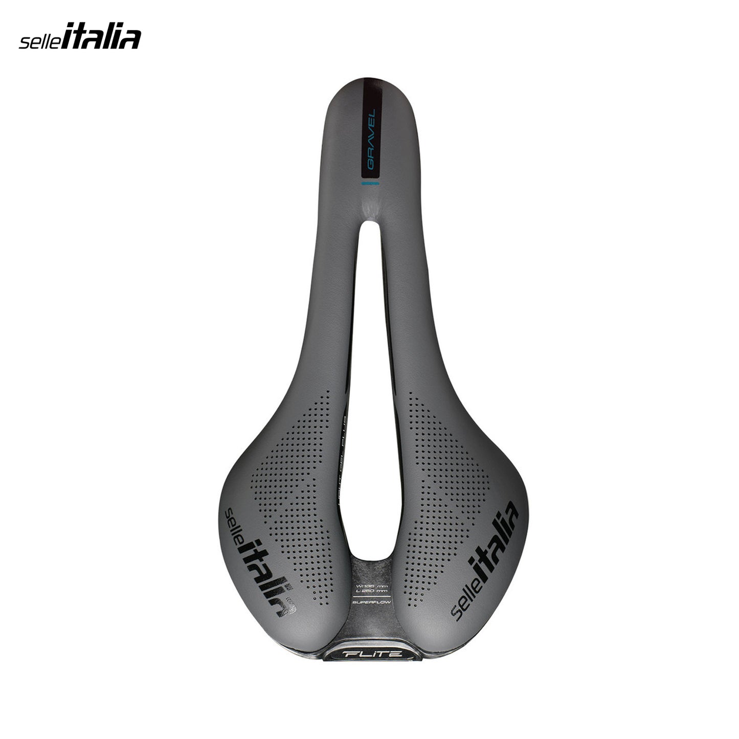 Selle Italia Flite Boost Gravel TI 316 Superflow Bicycle Saddle Carbon Composite - Grey