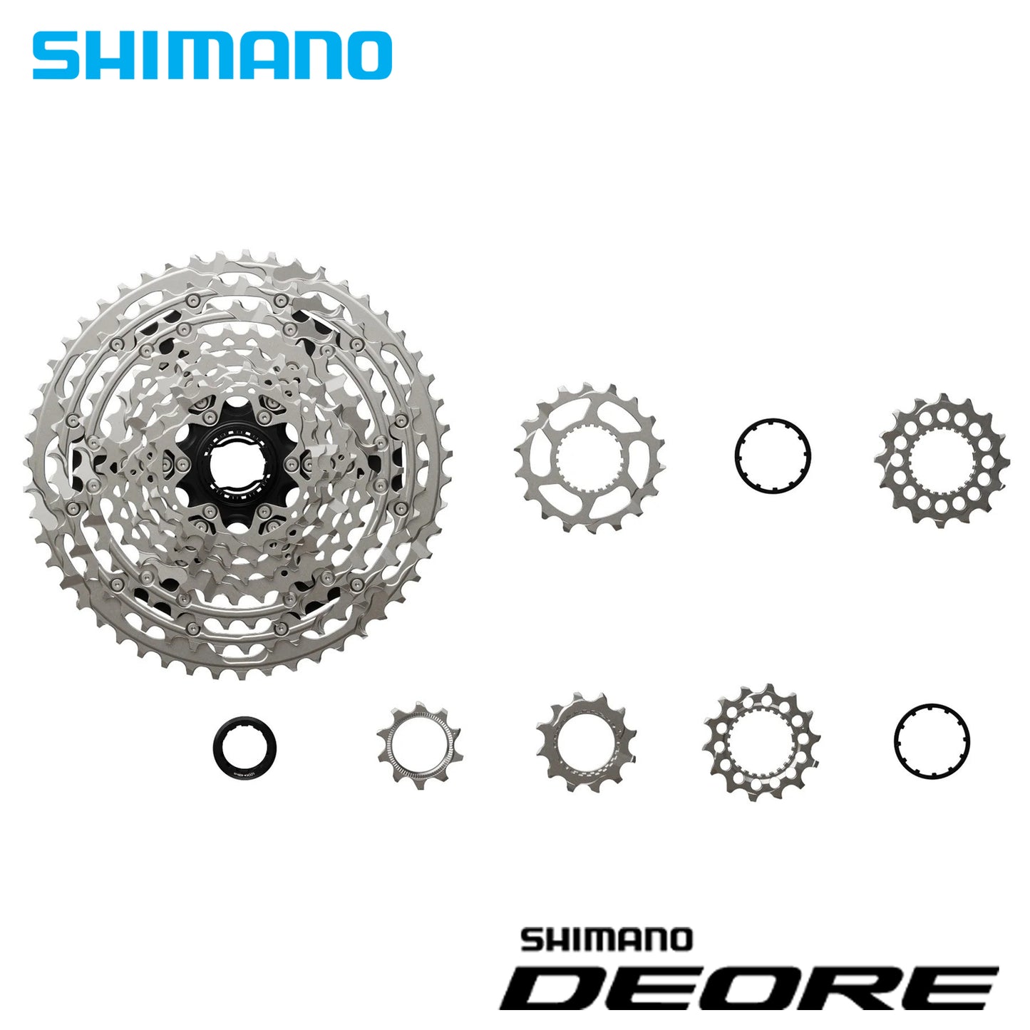 Shimano Deore CS-M6200 12-Speed Cassette Sprocket Microspline - Silver