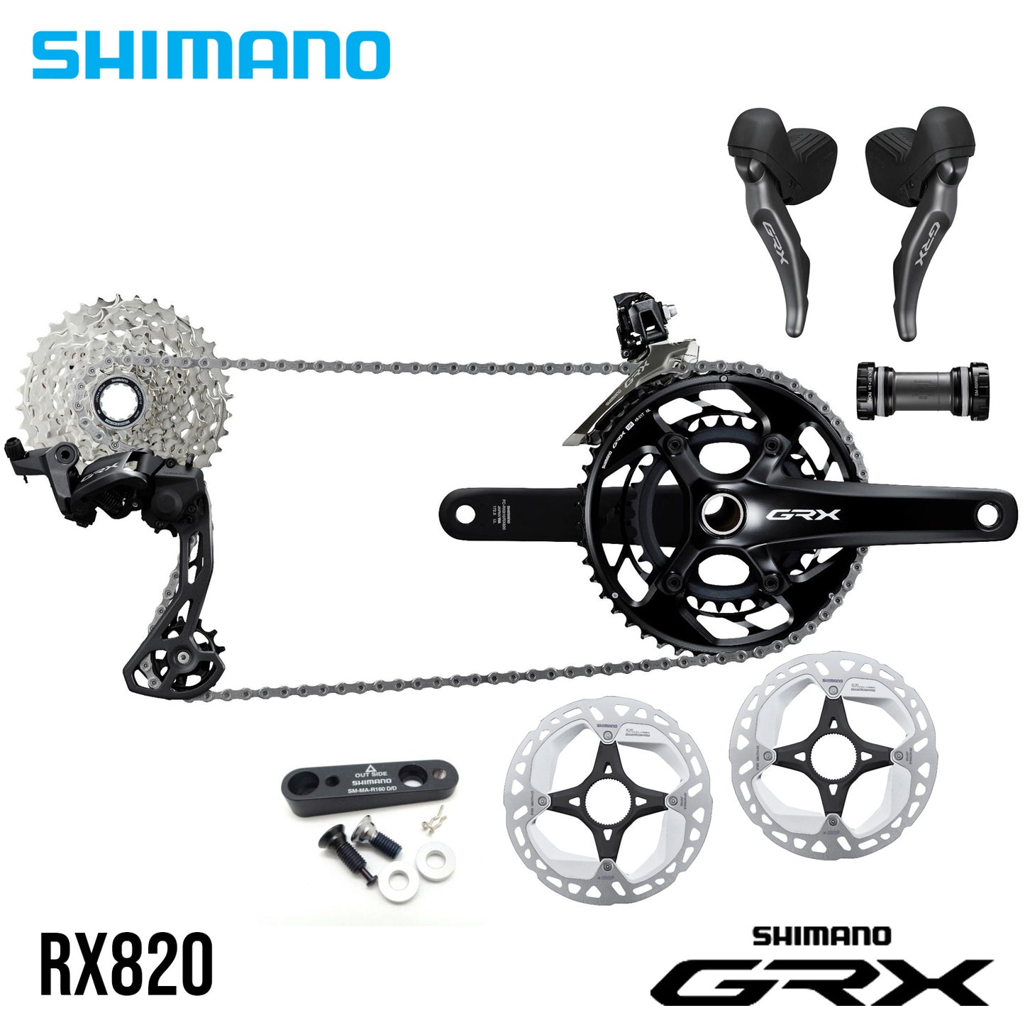 Shimano GRX RX820 2x12 12-Speed Groupset