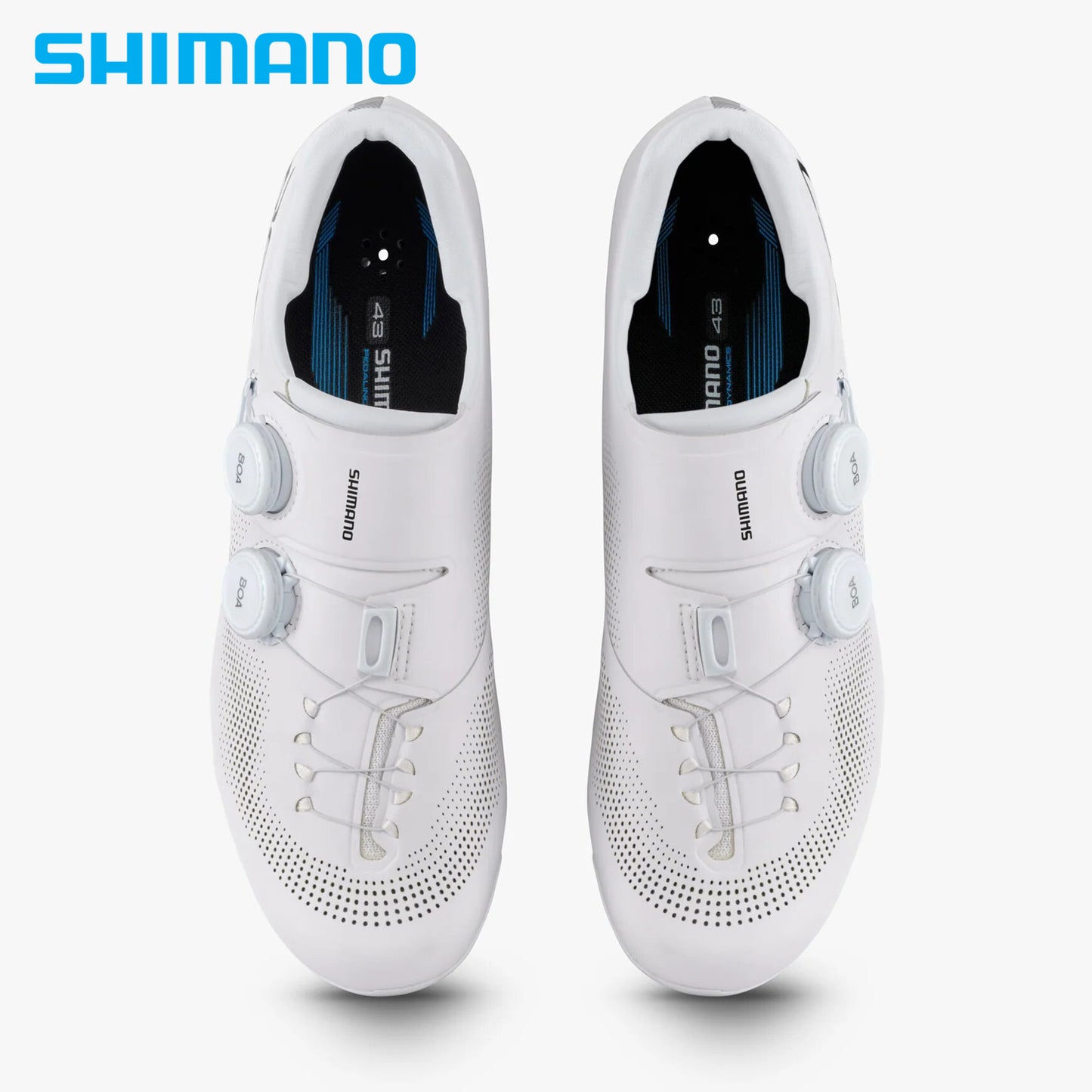 Shimano SH-RC703 Road Race-Ready Perormance Bike Shoes - White