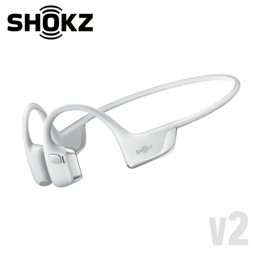 (NEW v2) SHOKZ OpenRun Pro 2 Premium Bone Conduction Open-Ear Sport Headphones - Silver