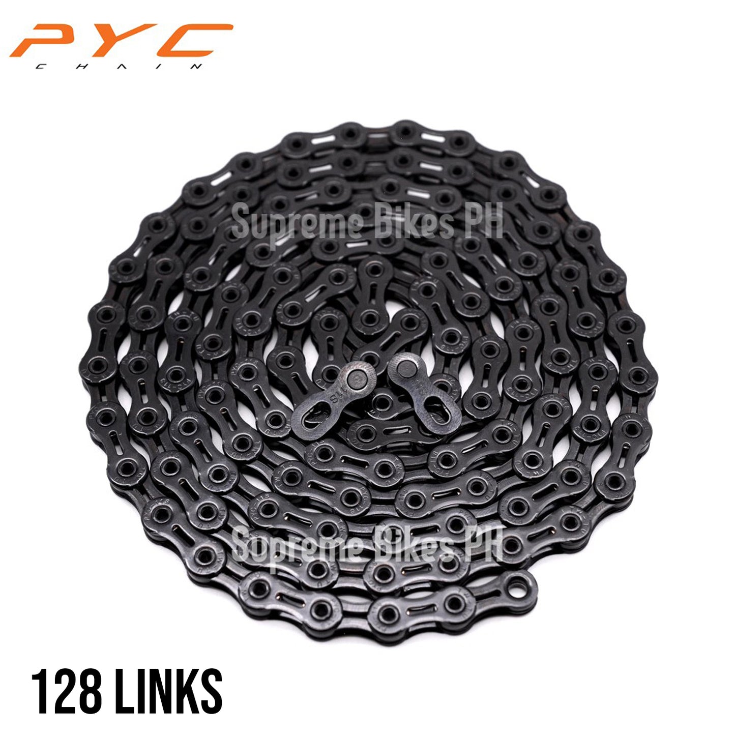 PYC SP1101 11-Speed Ultralight Hollow Chain 128 links - Black