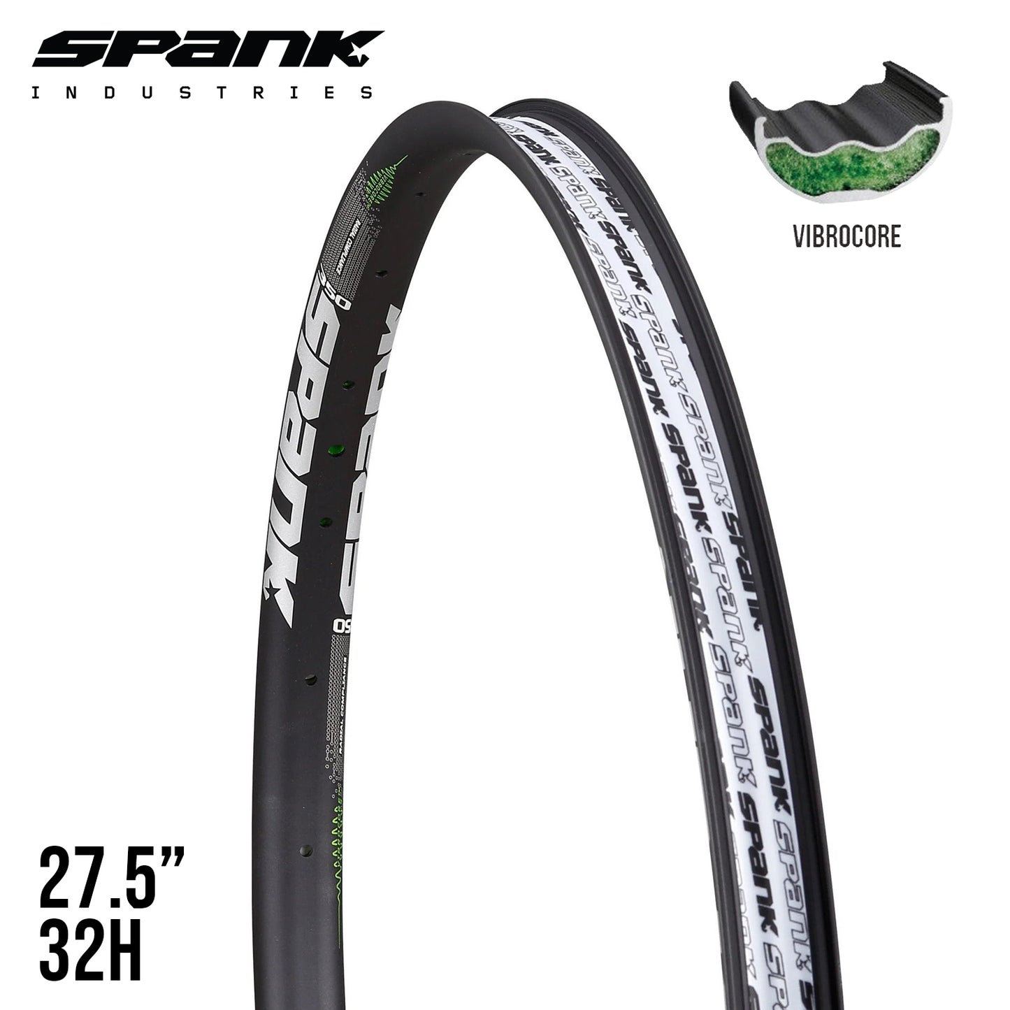 Spank 350 Vibrocore Bike Rim 27.5" - Black